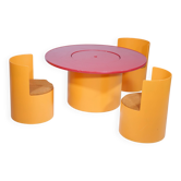 Ensemble table et chaises pour enfants Space Age des années 1960