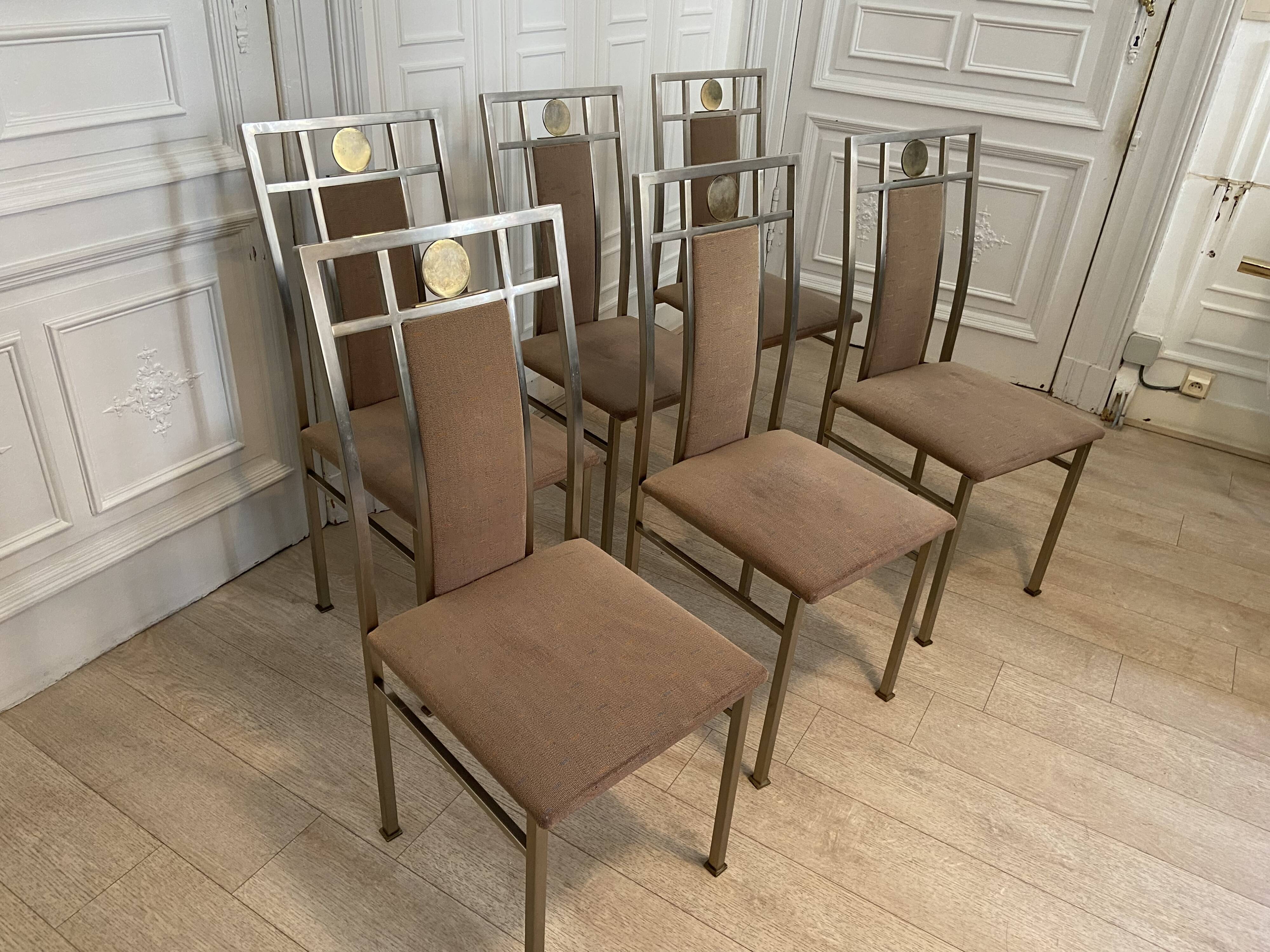6 belgo Chrom chairs, 1980s