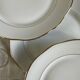 6 antique Lamotte porcelain dinner plates from Sologne with gilding