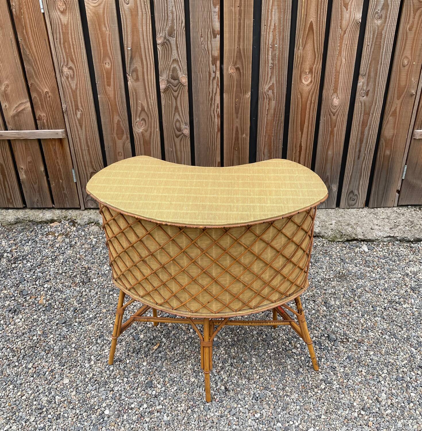 Bamboo tiki bar and bamboo rattan