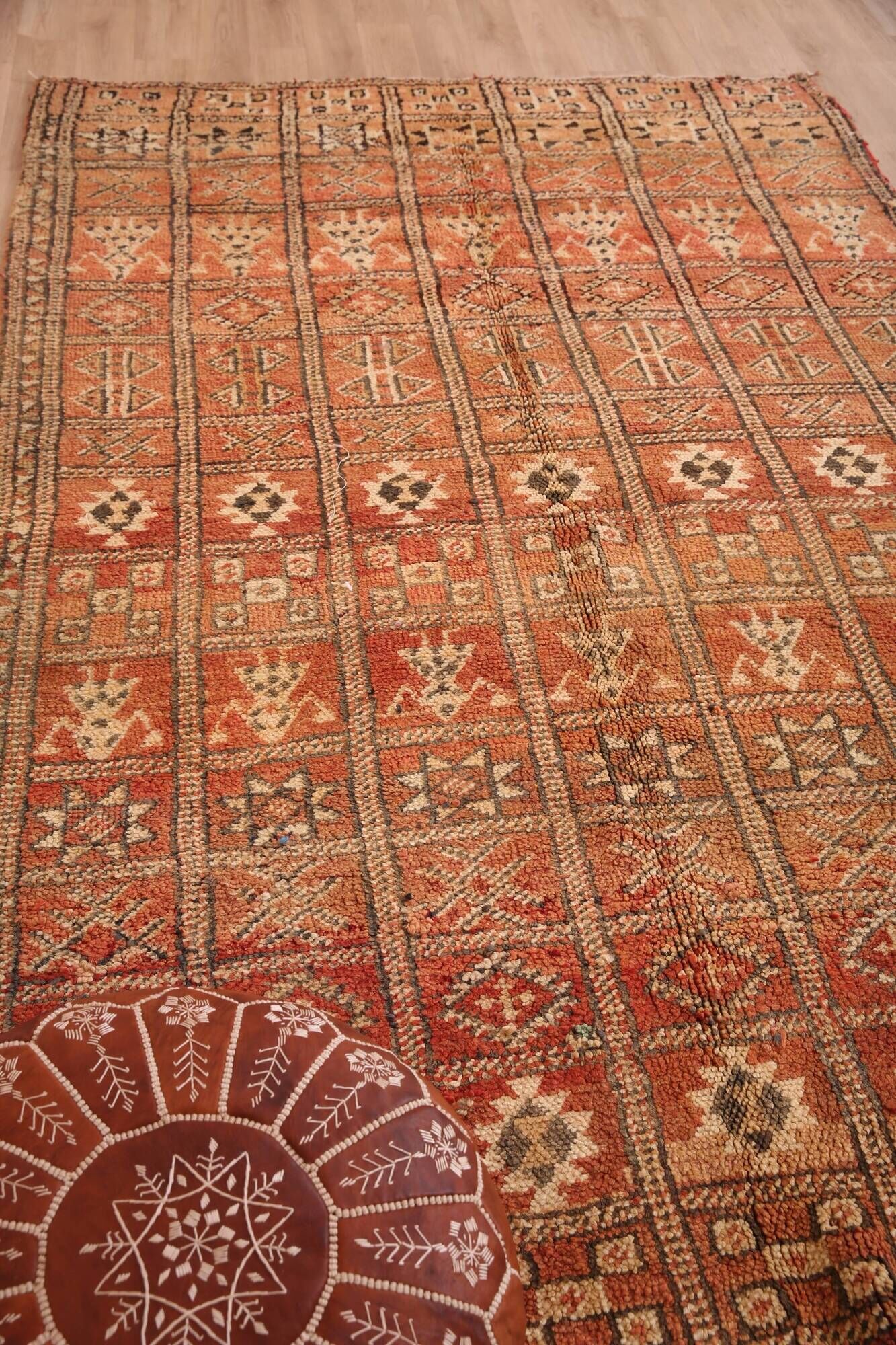 Peach Vintage Moroccan Rug 169 x 268 cm, Berber Tribal Wool Rug, Boho Rug