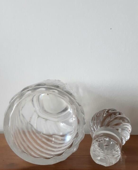 Trio de flacons cristal Baccarat modèle Bambou , vers 1910