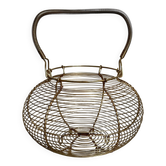 Panier en métal doré 1960