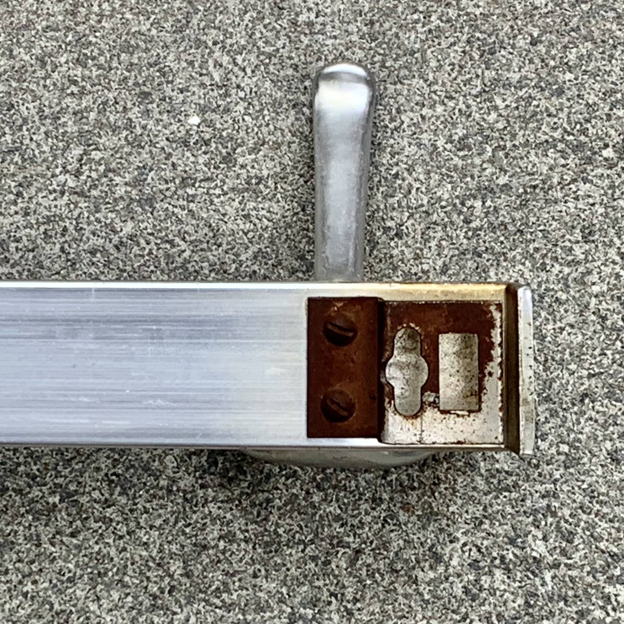 Vintage aluminum coat rack with three hooks