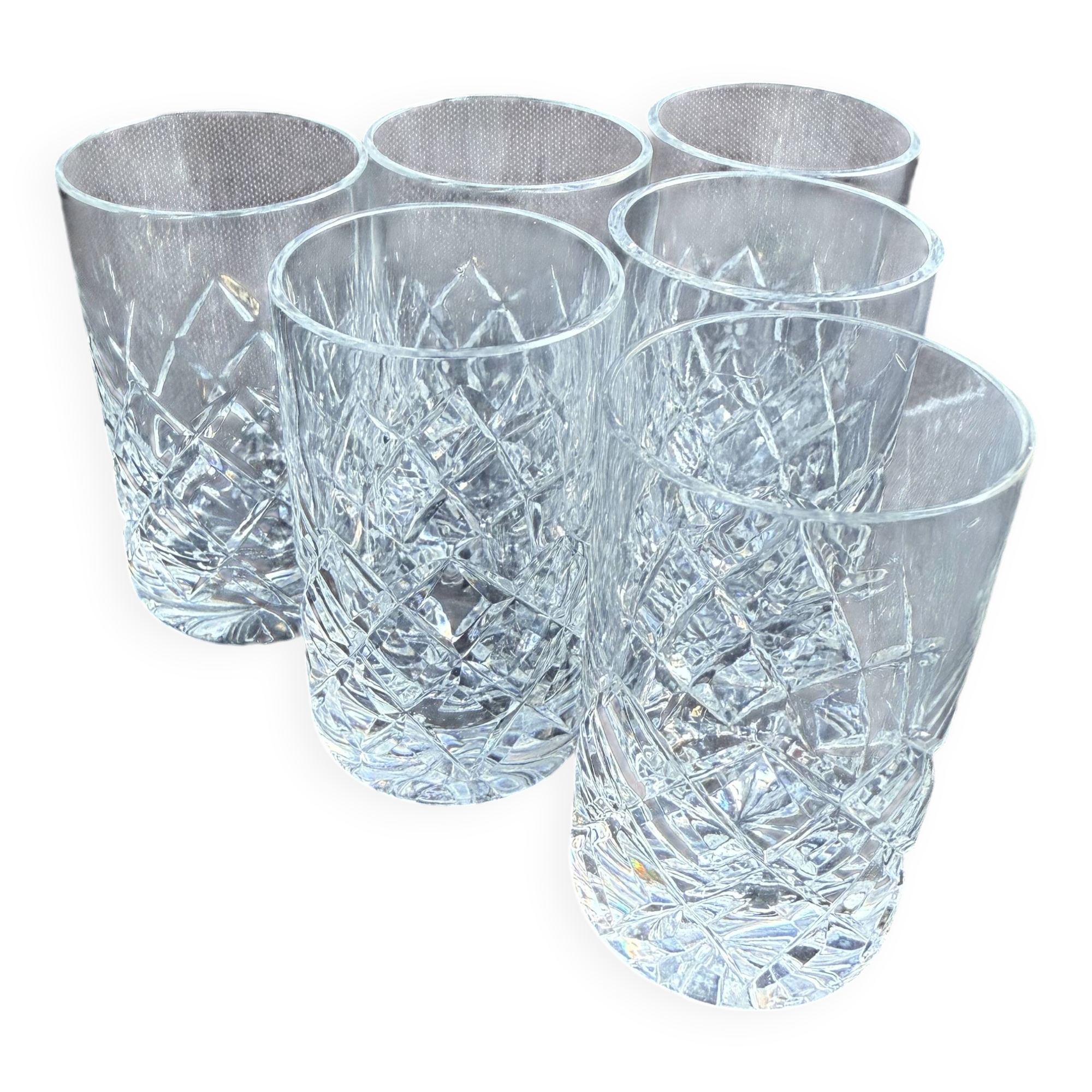 6 Vodka Glasses – Cut Crystal