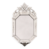 Antique octagonal Venetian wall mirror