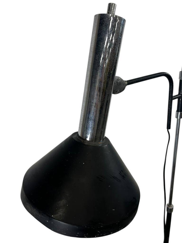 Vintage black chrome floor lamp
