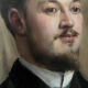 Georges Ferré (1853-1924) Portrait d'un ami, 1886, huile sur panneau, signé