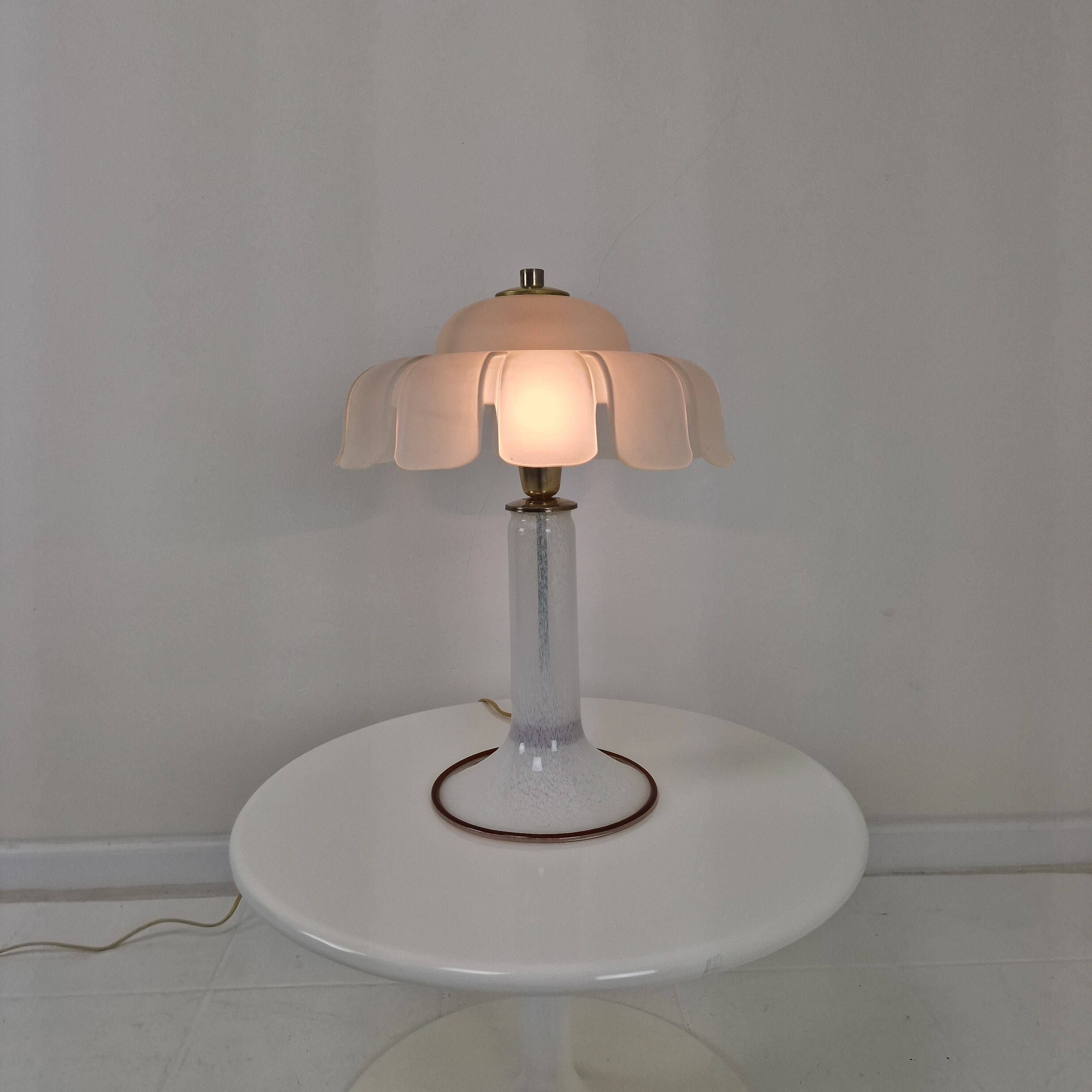 Exquisite Vintage Italian Murano Glass Table Lamp – 1970s/1980s