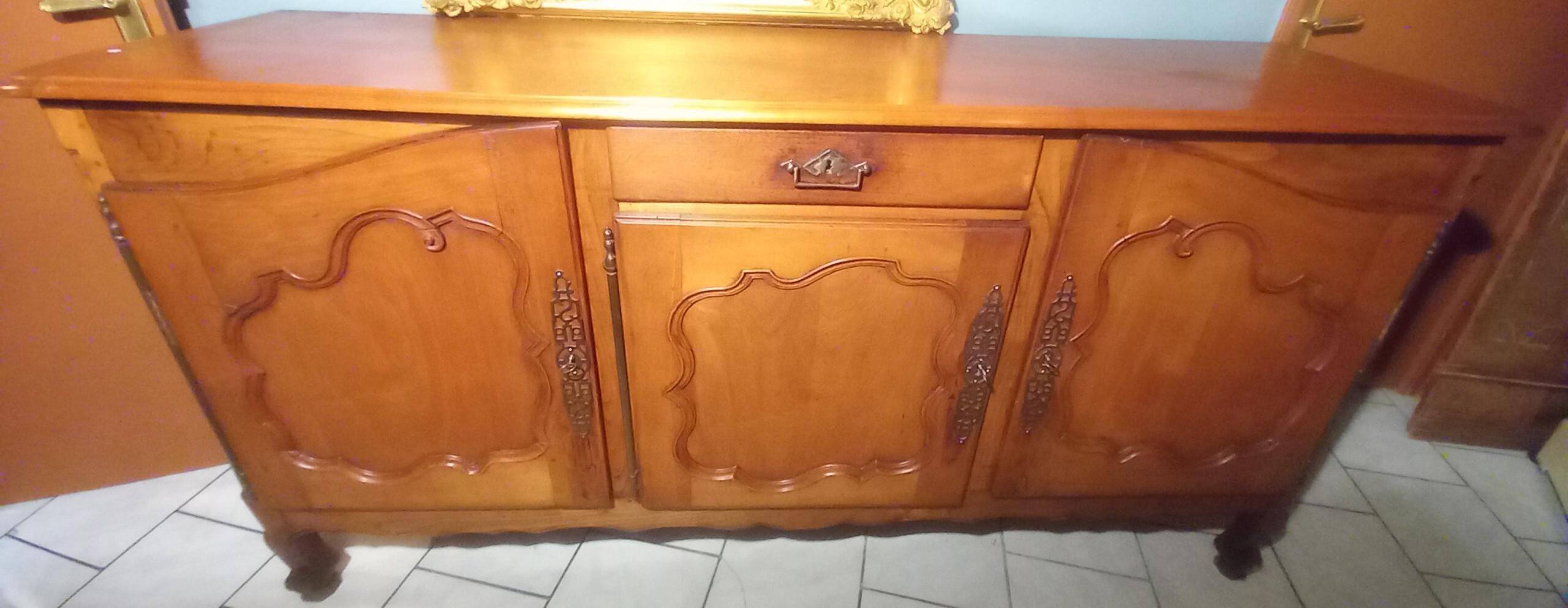 Louis XV oak and cherry wood sideboard