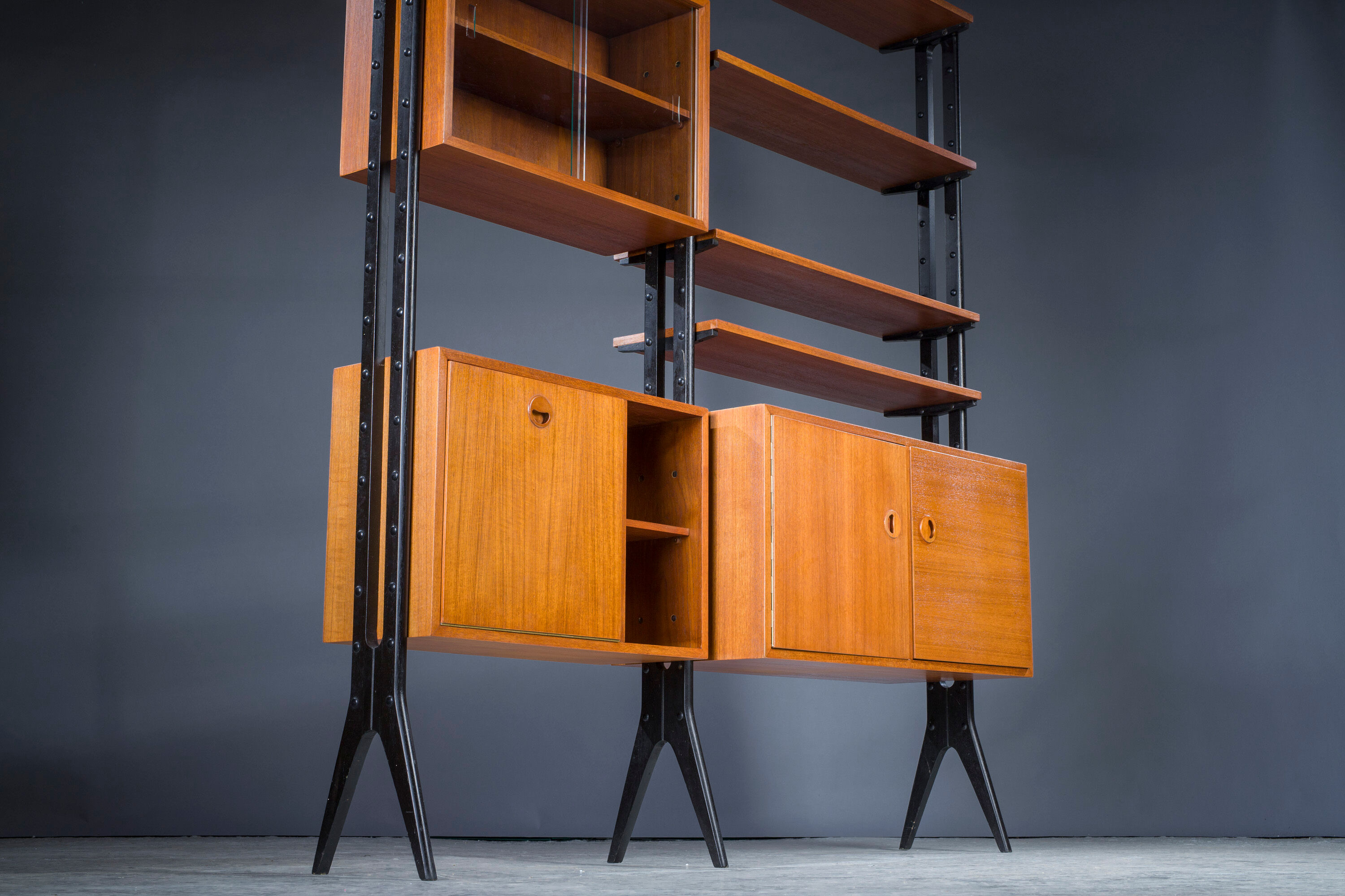 Danish Modular Teak Shelving, 1960s