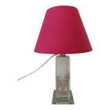 “Dancers” bedside lamp with crystal glass base