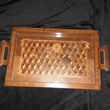 Marquetry serving tray.