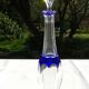 St. Louis BristoL pattern cut crystal liqueur set with blue overlay