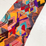 Moroccan Berber rug Boujaad corridor with multicolored patterns 283x86cm