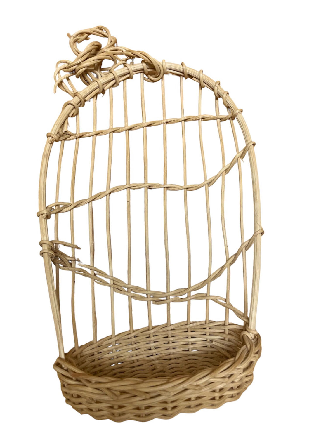 Vintage rattan birdcage