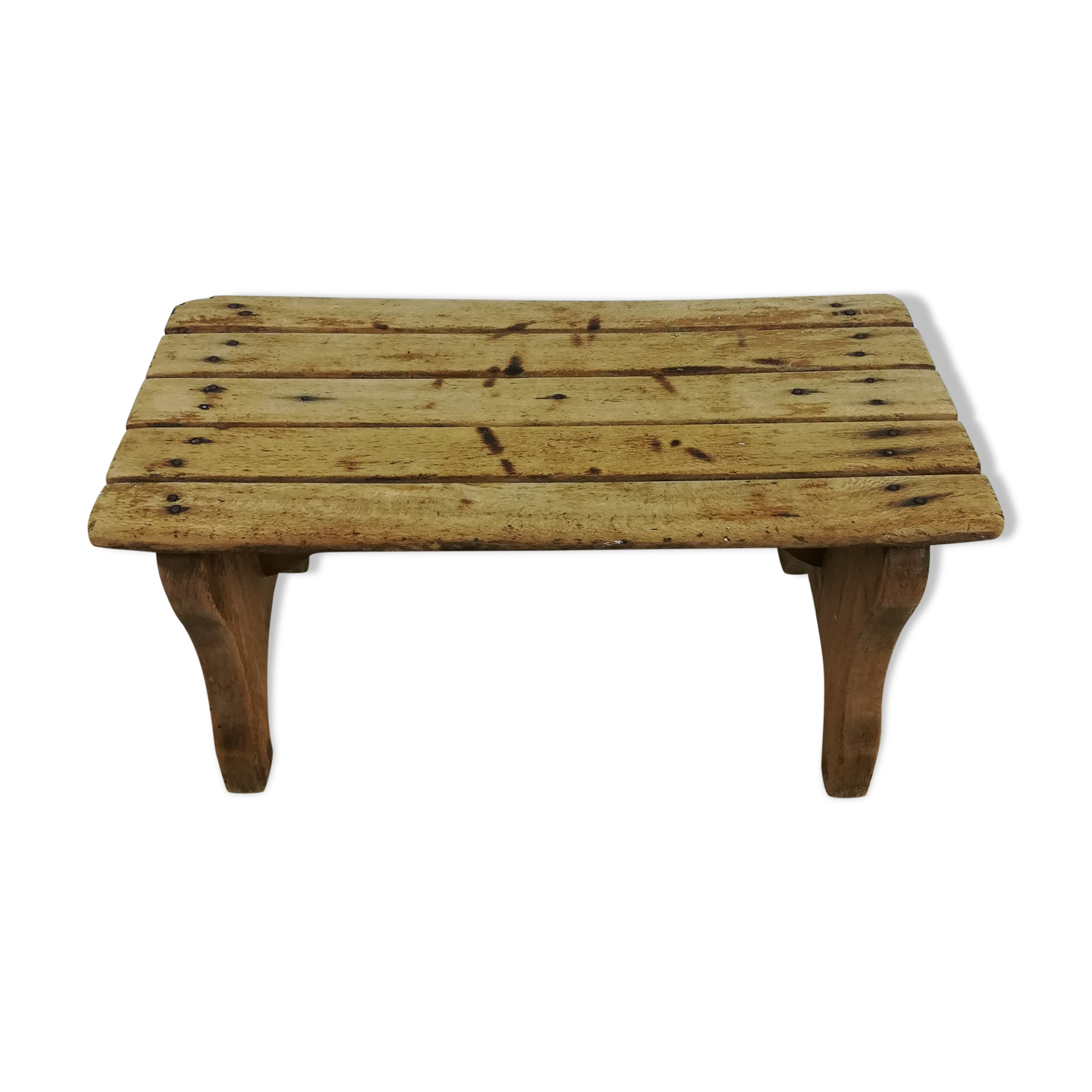 Wooden footrest bench