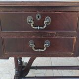 English double-sided mahogany desk