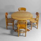 Extendable pine dining table by Rainer Daumiller, 1970s
