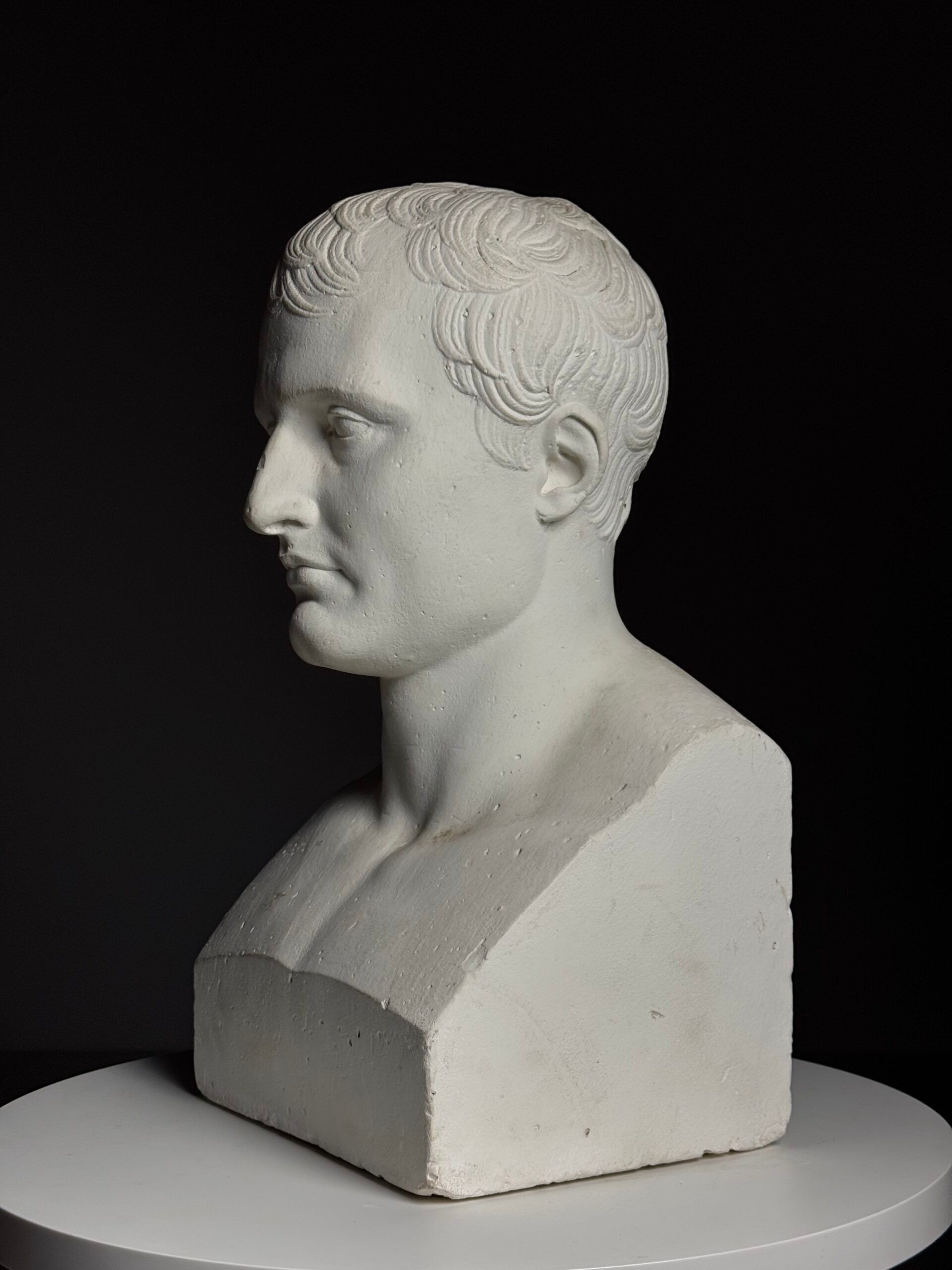 Buste de Napoléon en plâtre, 20e siècle.