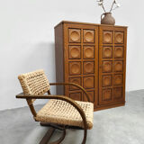 Vintage brutalist bar cabinet 'Cubism' Gerhard Bartels