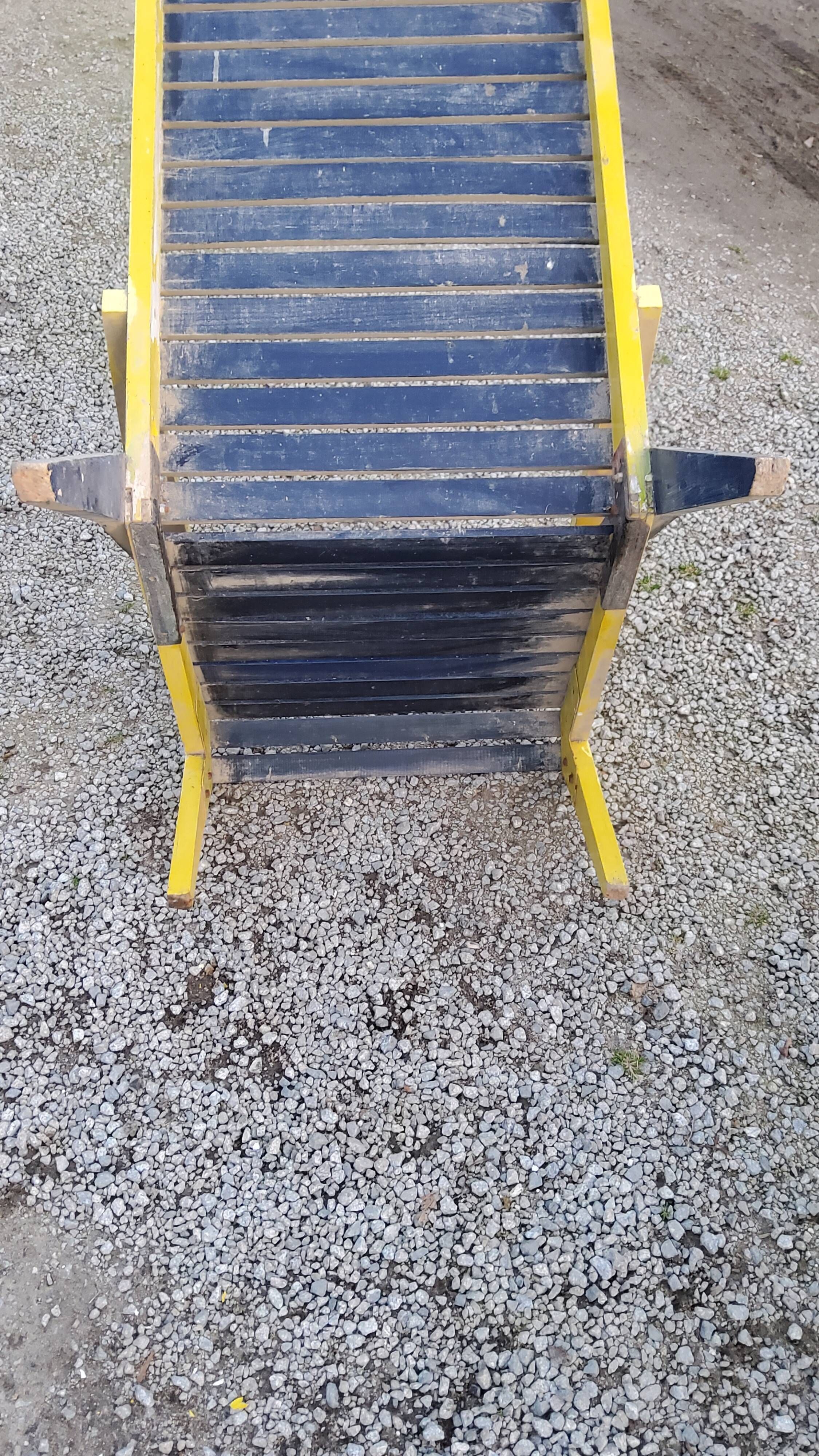 Garden furniture of the 50s coffee table + 2 armchairs compass legs