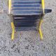 Garden furniture of the 50s coffee table + 2 armchairs compass legs