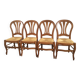 Series of 4 cherry wood chairs