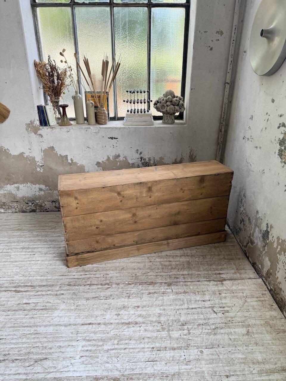 Pine craft cabinet with drawers