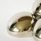 Triple silver-plated metal pocket emptier, Pinecone model, 1950 - 23 X 11 cm