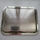 Large silver-plated metal serving platter Christofle Gallia collection