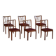 Set of 6 classic modern Danish dining chairs, in oak with upholstered seats, 1950s.