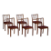Set of 6 classic modern Danish dining chairs, in oak with upholstered seats, 1950s.