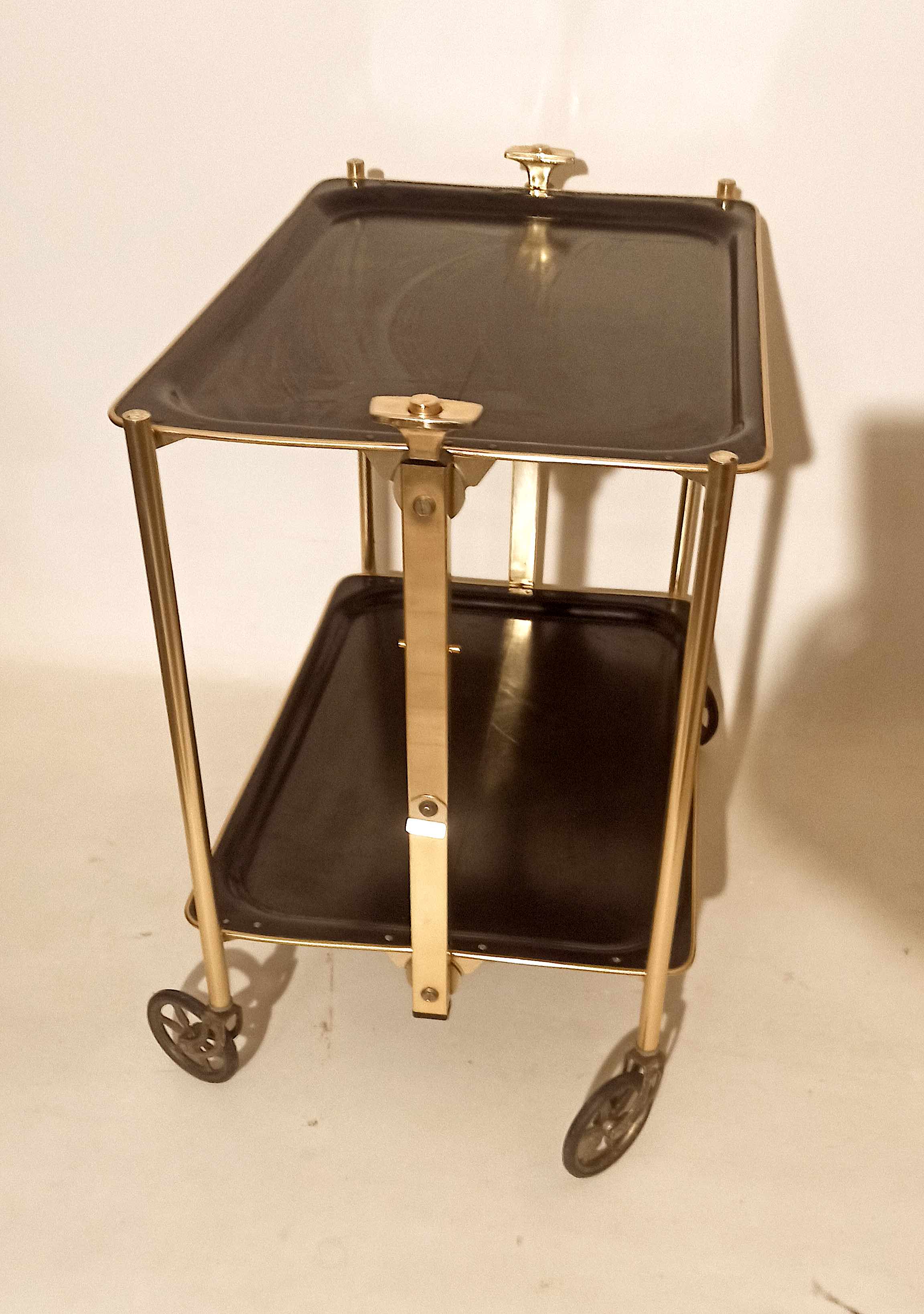 Foldable black foldable rolling service 50s