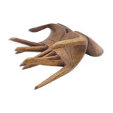 Empty wooden hands pocket