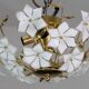 Grace Kelly, Delicious Murano Ceiling Light White Flowers, 1980