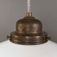English Edwardian Opaline Glass School / Chapel Pendant Lamp