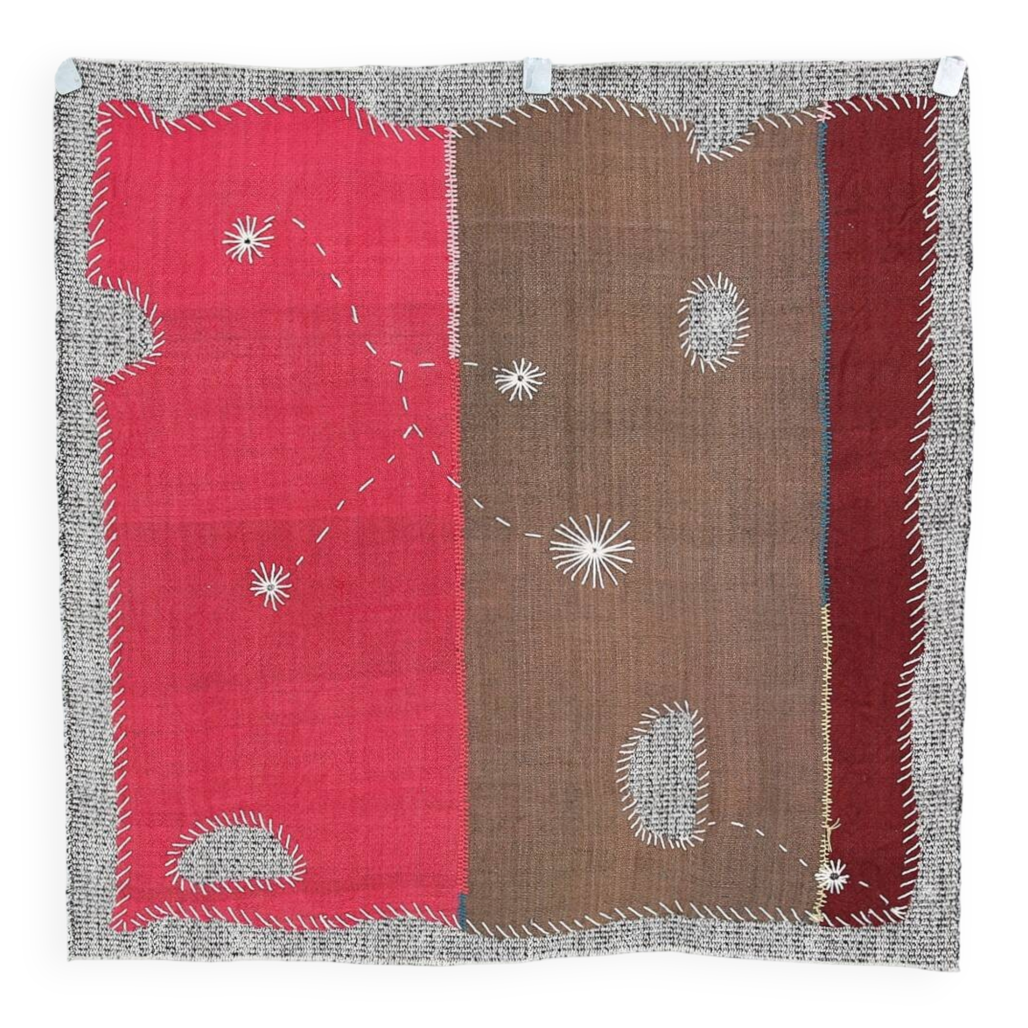Dusty Pink Moroccan Wall Hanging, Handmade Wool Wall Hanging, 106x106