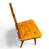 4 x chaises folk / Tyroler / en pin / 1970