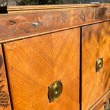 Oak and marquetry row 50s
