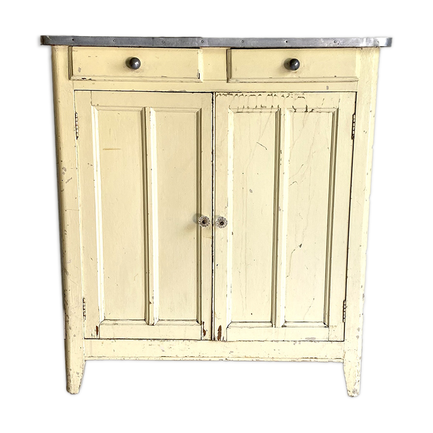Parisian vintage buffet 50's yellow pale