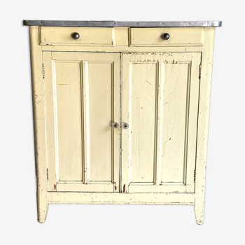 Buffet parisien vintage 50's jaune pale