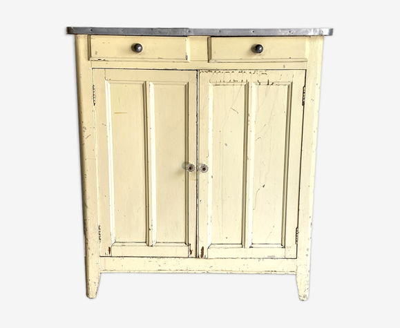 Buffet parisien vintage 50's jaune pale