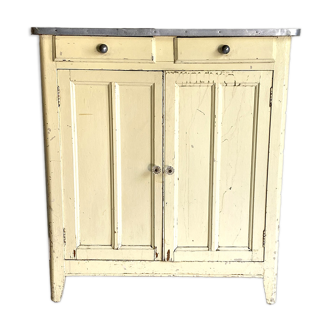 Parisian vintage buffet 50's yellow pale