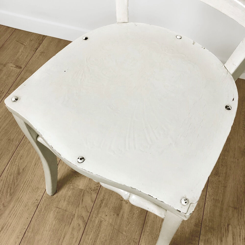 Painted wooden old bistro chair