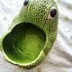 Vintage cache pot grenouille ceramique Jean Roger