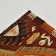 5x9 Dark Red & Cream Turkish Antique Kilim Rug, 150x271Cm
