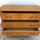 Ancienne commode scandinave 3 tiroirs bois pieds compas années 50 vintage