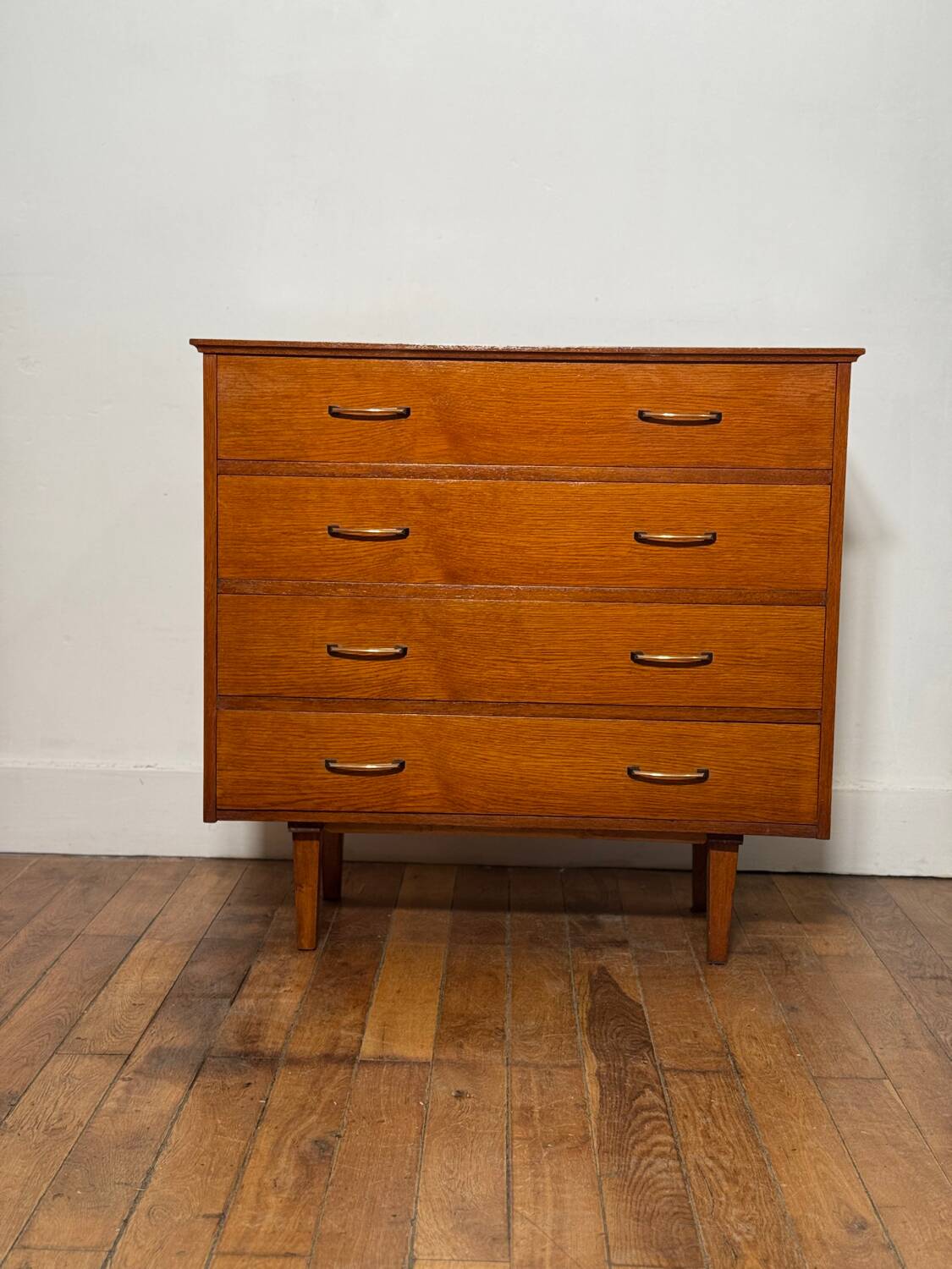 Vintage chest of drawers with gold handles