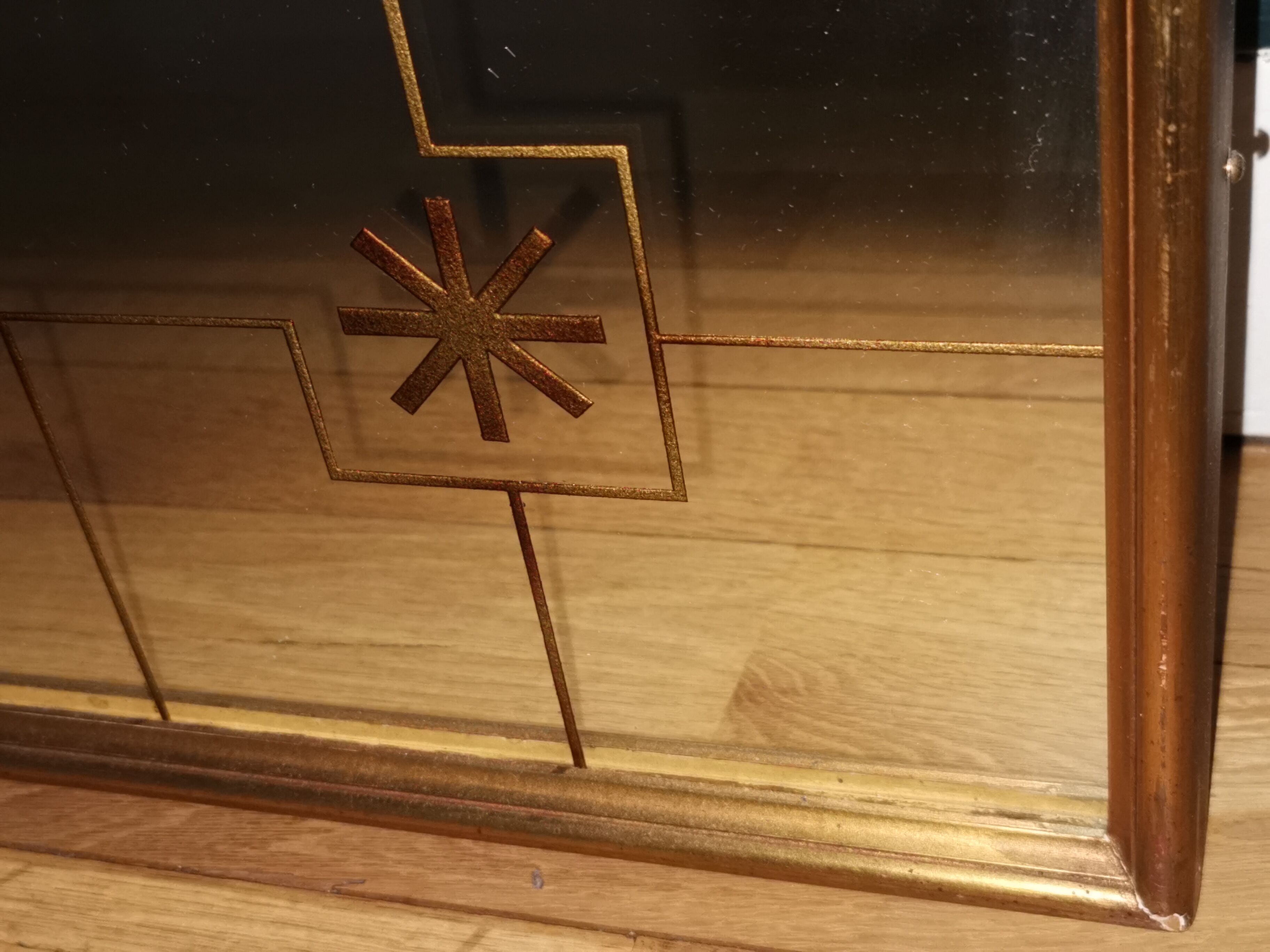 Miroir dans le goût de Royère - Églomisé glass- 1940
